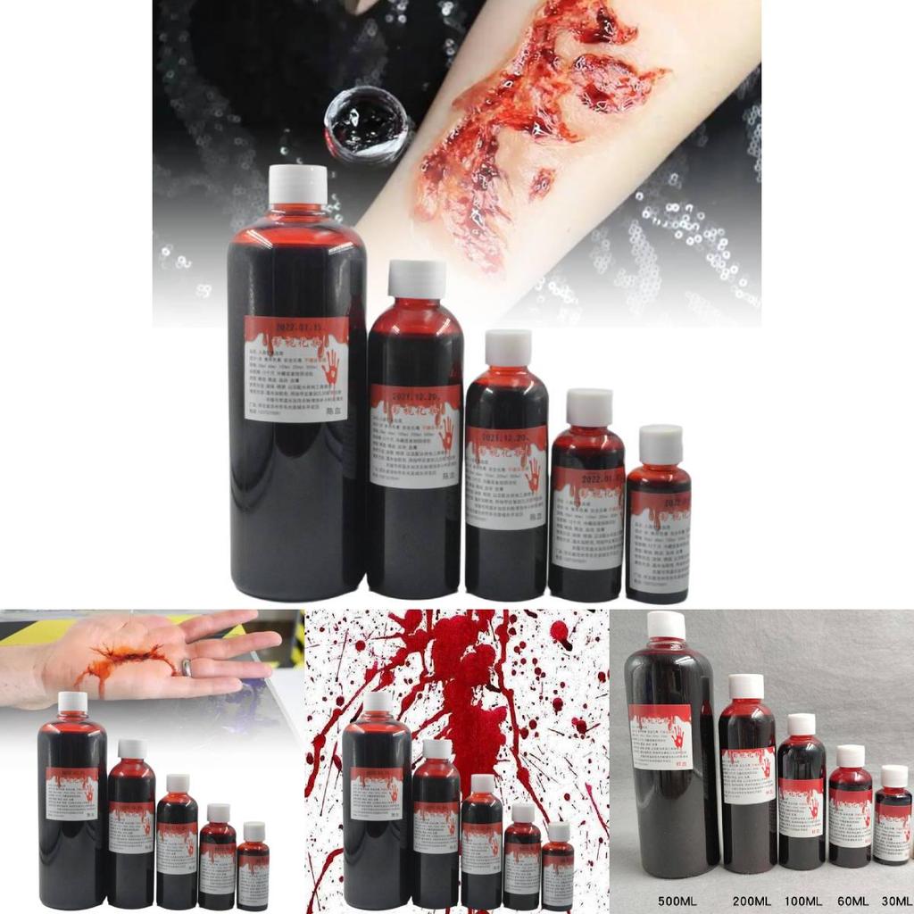 Versatile 500ml Liquid Fake Blood Bags Ideal For Halloween Costumes And Prank Props