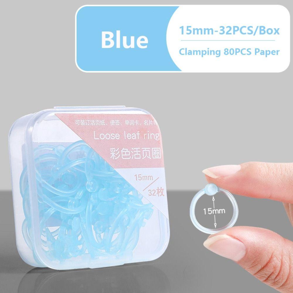 DIY Loose Leaf Paper Buckle 15/20/25mm Loose-leaf Book Hoops Creative Binder Ring School Office