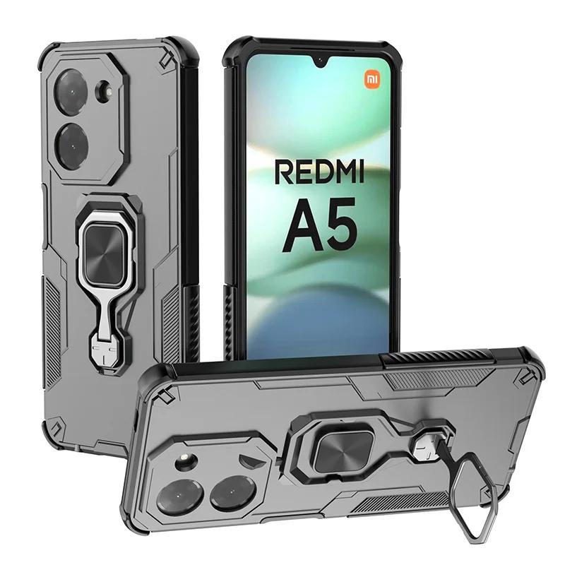 Для Xiaomi Redmi A5 Global Чехол Ударопрочный ТПУ Броня ПК Кольцо-подставка Задняя крышка для RedmiA5 A 5 4G Автомобильный держатель Защитная крышка для объектива Capa