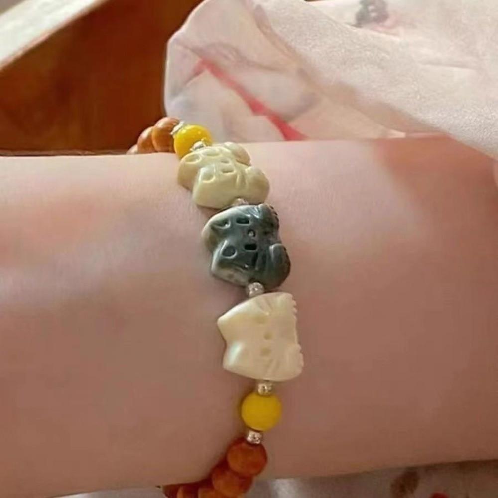 Cute Biscuit Cat Bracelet Adjustable Cat Beads Bracelet Fashion Friendship Bracelet Friends