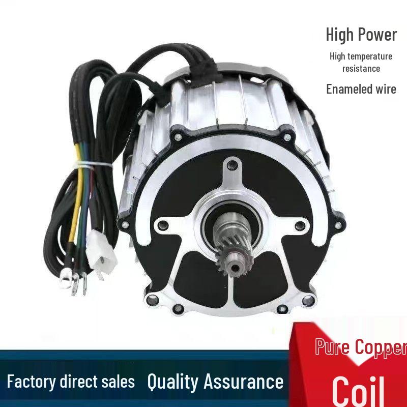 Универсальный бесщеточный двигатель постоянного тока из чистой меди для электрического трехколесного велосипеда - 48 В/60 В, 800 Вт/1000 Вт/1200 В