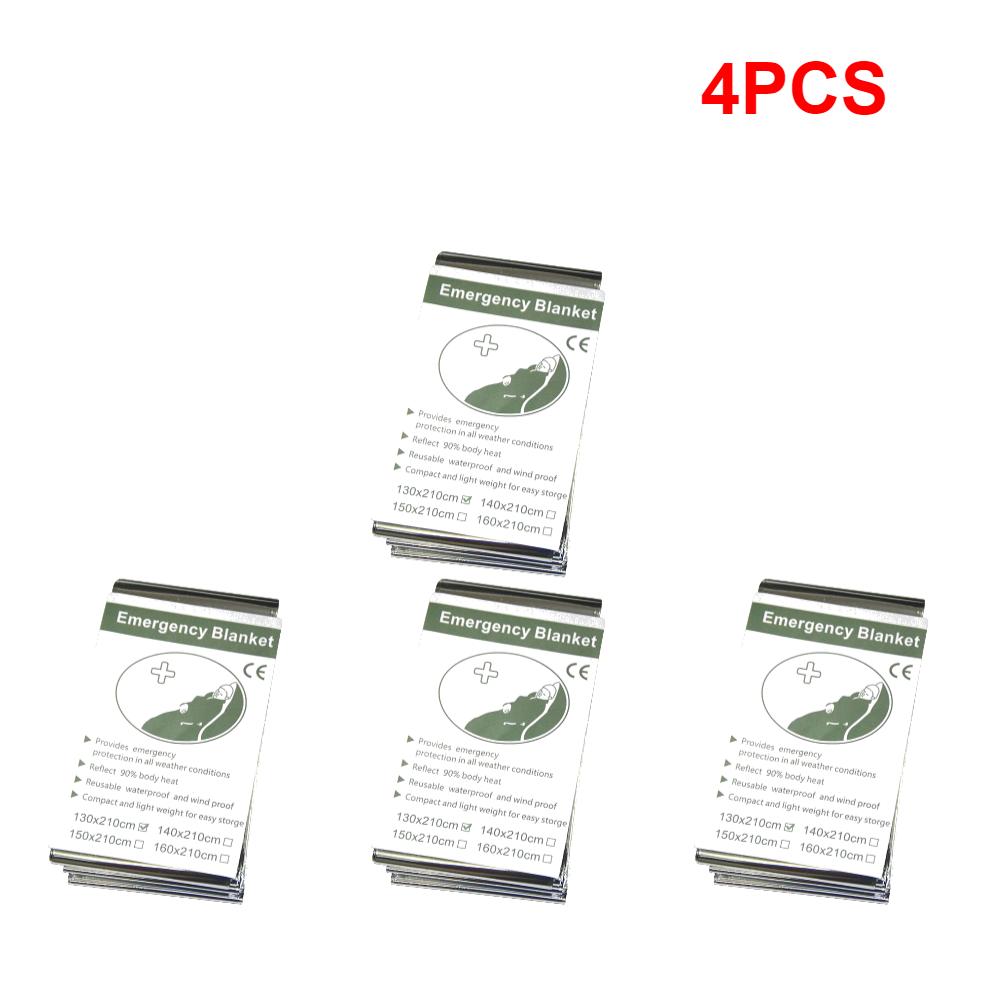 1-10 шт. Аварийное термоодеяло, одеяло для первой помощи, серебристая фольгированная одеяло для выживания, набор для выживания "Космическое одеяло" для улицы