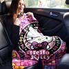 1pc Plaid Hello Kitty Patterns Blanket, Soft Throw for Home Decor, Gift Idea for Family and Friend, Living Room, Travel, Camping, Car Blankets, Beach,