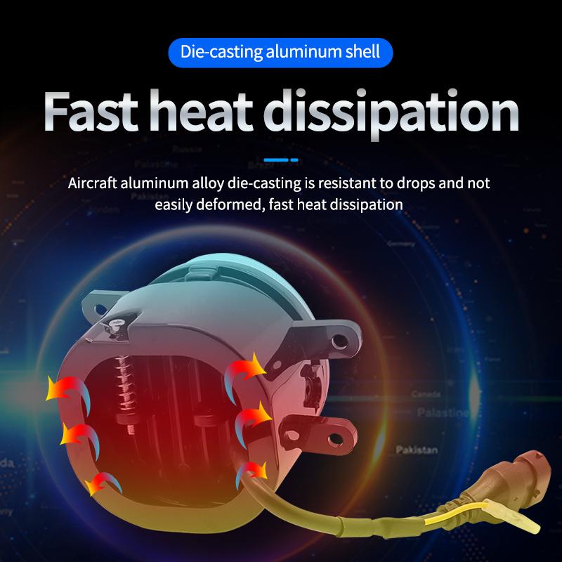 LED Fog Light Running Light 30W DRL PTF Lenses Projector Lens for Toyota Corolla Camry