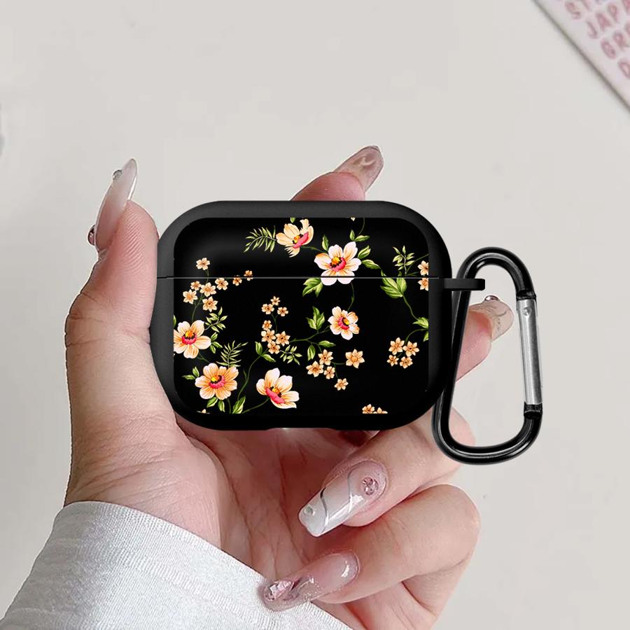 Чехол для Airpods 4 2 1 Pro2 Pro3 3 Pro Чехлы для наушников Чехол Маленькие Цветочные Узоры