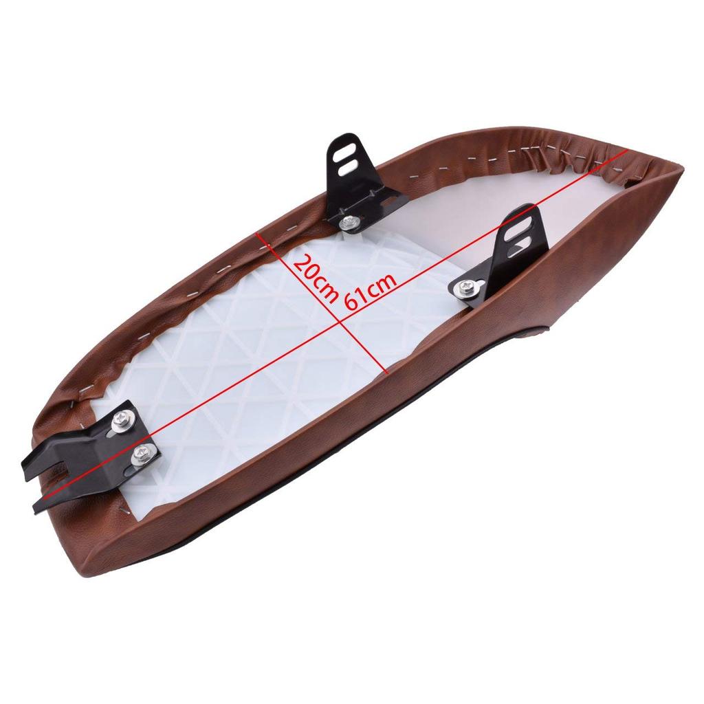 Karun Мотоциклетное сиденье Cafe Racer Горб 24,5" Винтажное седло для CB GB GL CBR GS XJ XJ550 XT500 XS650 SR500 RD40