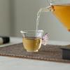Pink Butterfly Glass Teacup Teapot Chinese Retro High Borosilicate Glass Song Style Handled Pot White Tea