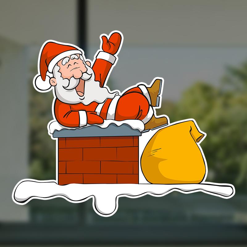 Самоклеящаяся наклейка с Рождеством, автомобильная наклейка, водонепроницаемые автодекоры