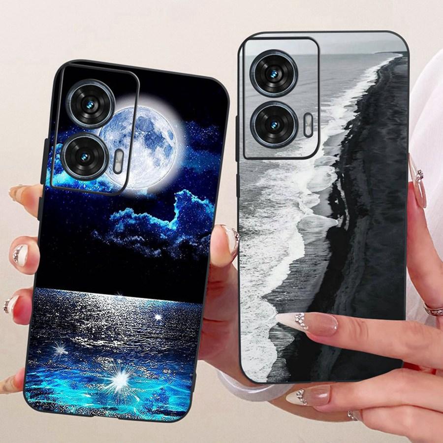 Чехол для Motorola Edge 50 Fusion XT2429-1 Мягкий ТПУ Цветок Защитные Чехлы для Телефона Для Motorola G96 motog96 5G Fundas Чехол Coque