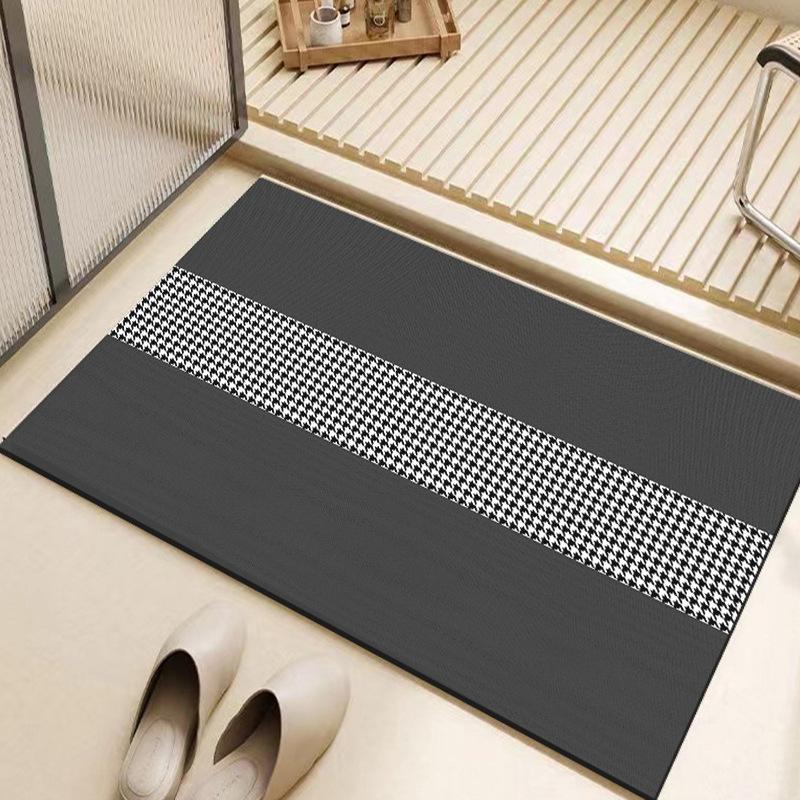 Мягкий коврик для пола в ванной из диатомовой грязи, впитывающий коврик, коврик для ног в туалете, нескользящий быстросохнущий коврик для туалетной двери