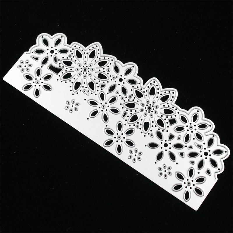 Stamps Scrapbooking Metal Die Flower Border Etched Cutting Dies Cut Album Photo Craft Embossing