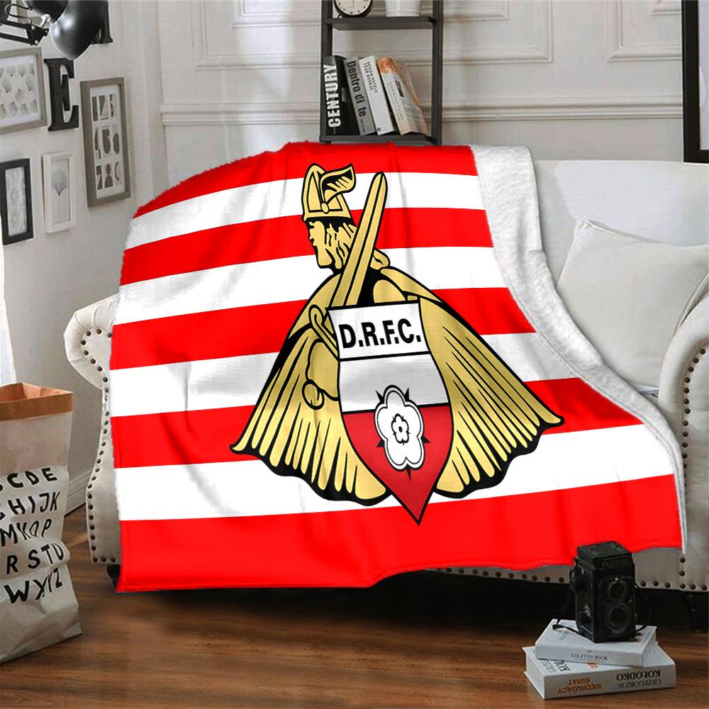 Dorset Rugby Club Emblem Flannel Blanket, Soft Polyester, Modern Design, All-Season for Camping, Travel, Gifts for holidays or birthdays