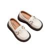 Girls British Style Leather Shoes Spring and Autumn 2025 New Black Foreign Style Little Girl Loafers Soft Sole Children's Beanie Shoes
