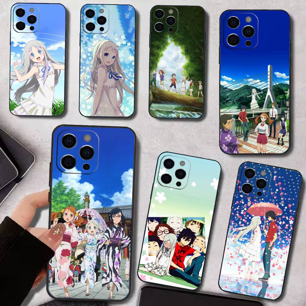 AnoHana М-Мейко Аниме Х-Хонма Чехол для телефона Силиконовый Мягкий Для IPhone 17 16 15 14 13 12 11 X XR Plus Pro Max Plus
