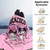 1pc My Melody & Kuromi Blanket, Soft Throw for Room Decor, Perfect Gift for Family and Friend, Living Room, Travel, Camping, Car Blankets, Beach, Offi