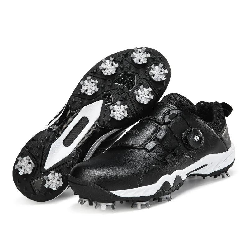 Men Golf Shoes Professional Spikes Golf Sneakers Outdoor Walking Sneakers Comfortable Athletic Footwears