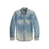 Double Rl Slim Fit Repair Denim Western Shirt Mnrrwov16820420400