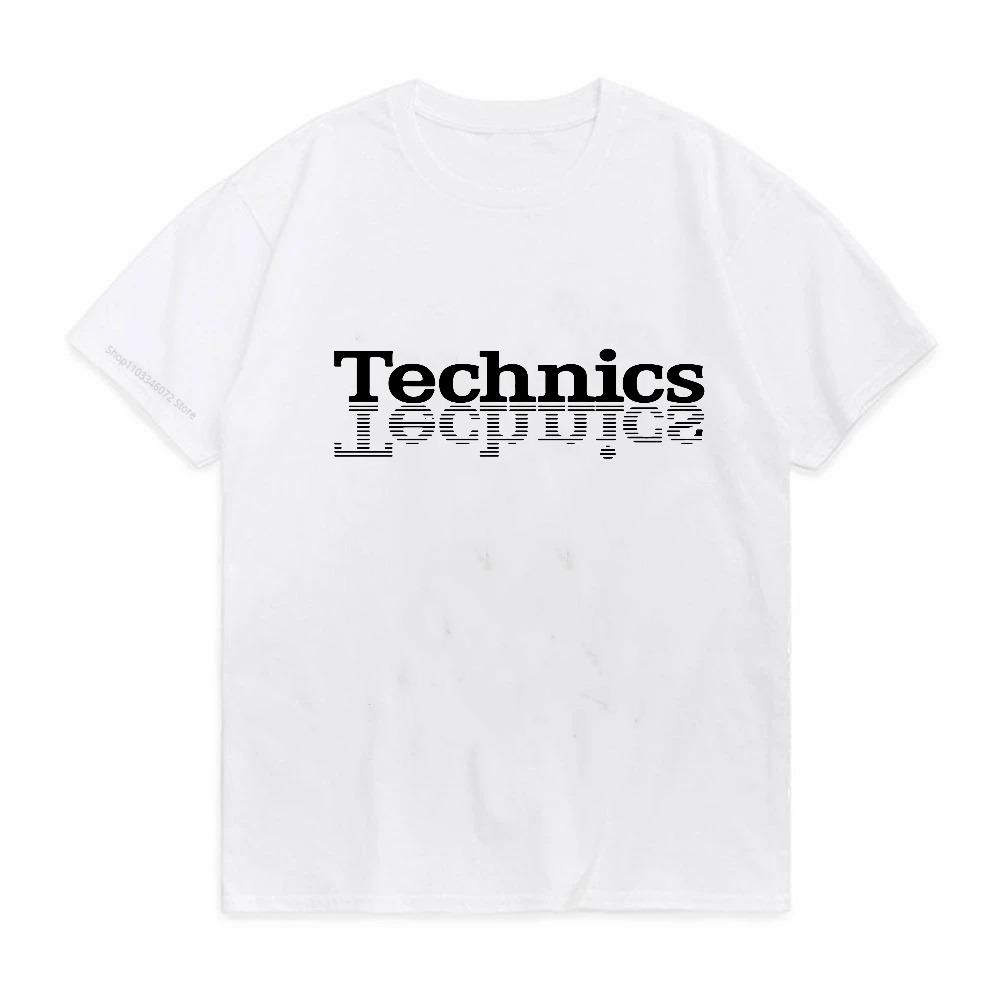 Technics DJ Проигрыватель Музыкальный Дом Техно Электронный Хип-Хоп Футболка Летняя Мода Повседневный Уличная Музыка Футболки Свободные Круглый Вырез Футболки