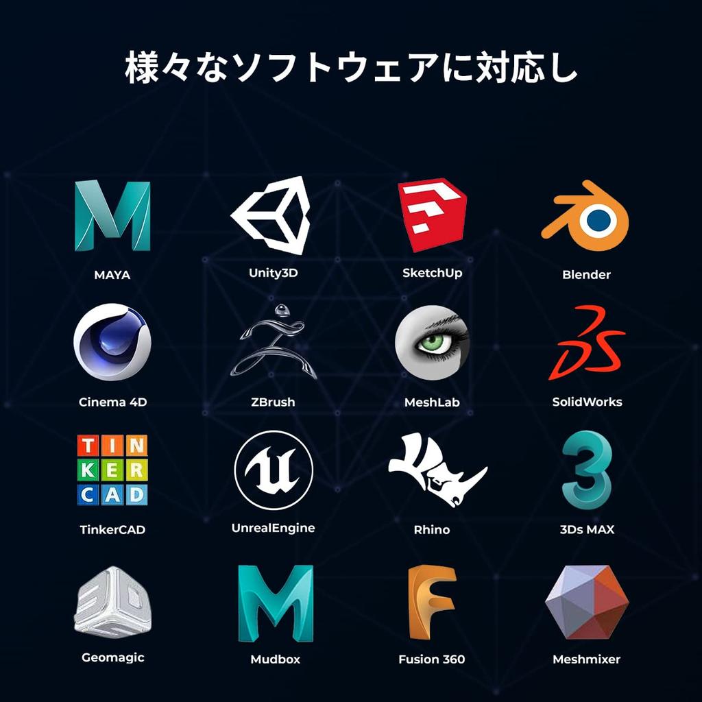 3DMakerpro Magic Swift Plus 3D Scanner Hand Scanner Resolution High Color 10FPS Ultra Light Compatible with PC Infrared Color Reproduction 0.25mm