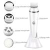 Waterproof 4 in 1 Electric Face Cleansing Brush Vibration Massage 360° Clean Facial Pore Skincare Tools Four Replacement Heads