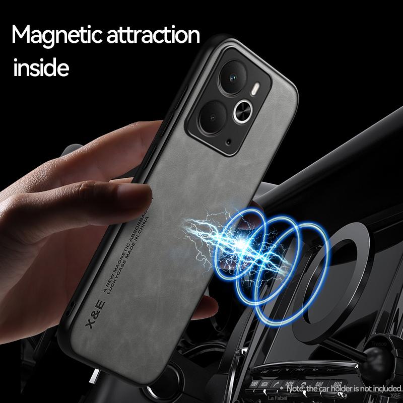 Роскошный противоударный чехол для для Realme 14 5G Realme 14T 5G Защитная крышка Магнитный автомобильный держатель Чехол для телефона Fundas
