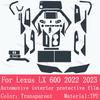 For Lexus LX 600   Navigation Center Console Gear Panel Screen TPU Car Interior Protective Film Anti-Scratch Sticker