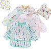 Baby Silicone Cartoon Bib 0-6 S Soft Bibs Baby Cute Clothing Toddler BPA Free Waterproof Long Sleeve Apron