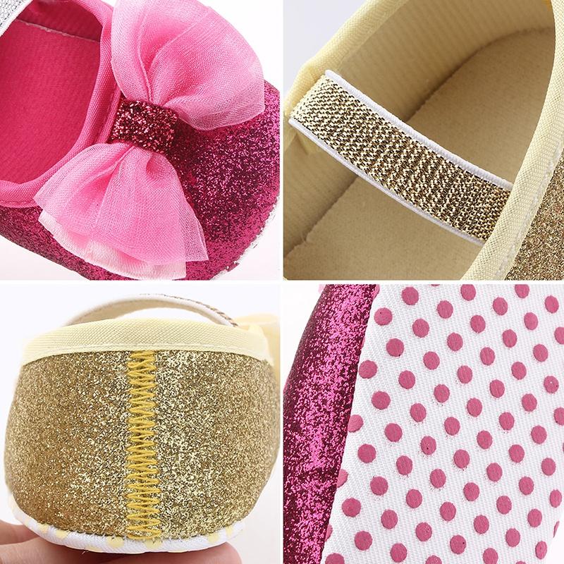 Осенние противоскользящие повседневные прогулочные туфли для маленьких девочек, кроссовки с бантом, первые ходунки на мягкой подошве