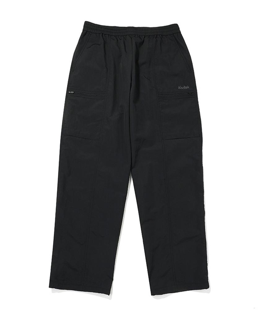 KODAK Monochrome Supplex Semi-Overfit Straight Pants Black