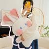 New Cute Rabbit Fur Dudu Rabbit Doll Plush Toy Bunny Gives Ragdoll Doll Throw Pillow Girl Gift