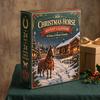 Holiday Surprise Gift Box Christmas Pony Advent Calendar, 24-Day Acrylic Ornament Set with Mini Decoration for Home Horse Figures, Tree