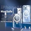 Прозрачный чехол для iPhone 14 Pro Max с магнитной зарядкой MagSafe, подходит для Apple 15, Ударопрочный
