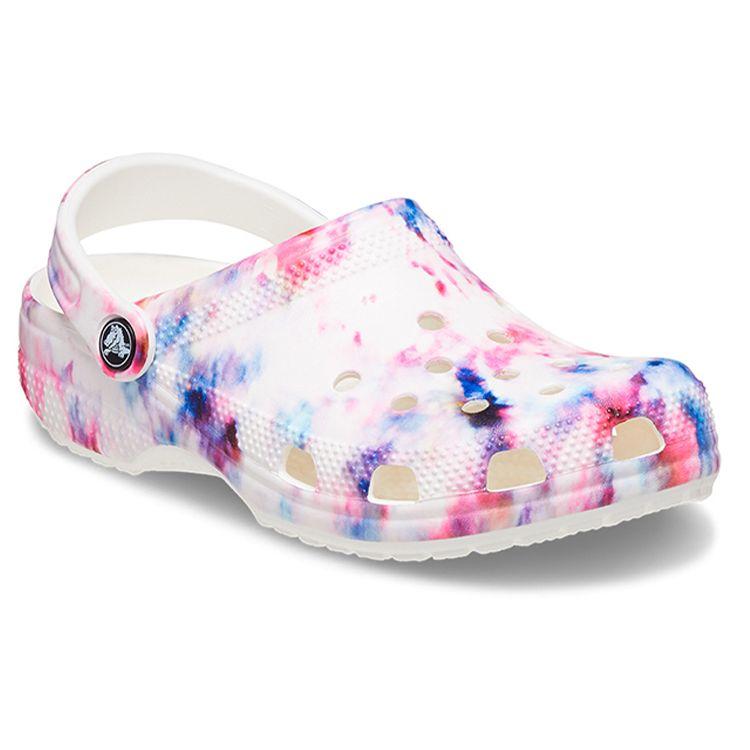 Crocs Женские кроксы EVA Classic с узором тай-дай, Белый Мультиколор 205453-6TS