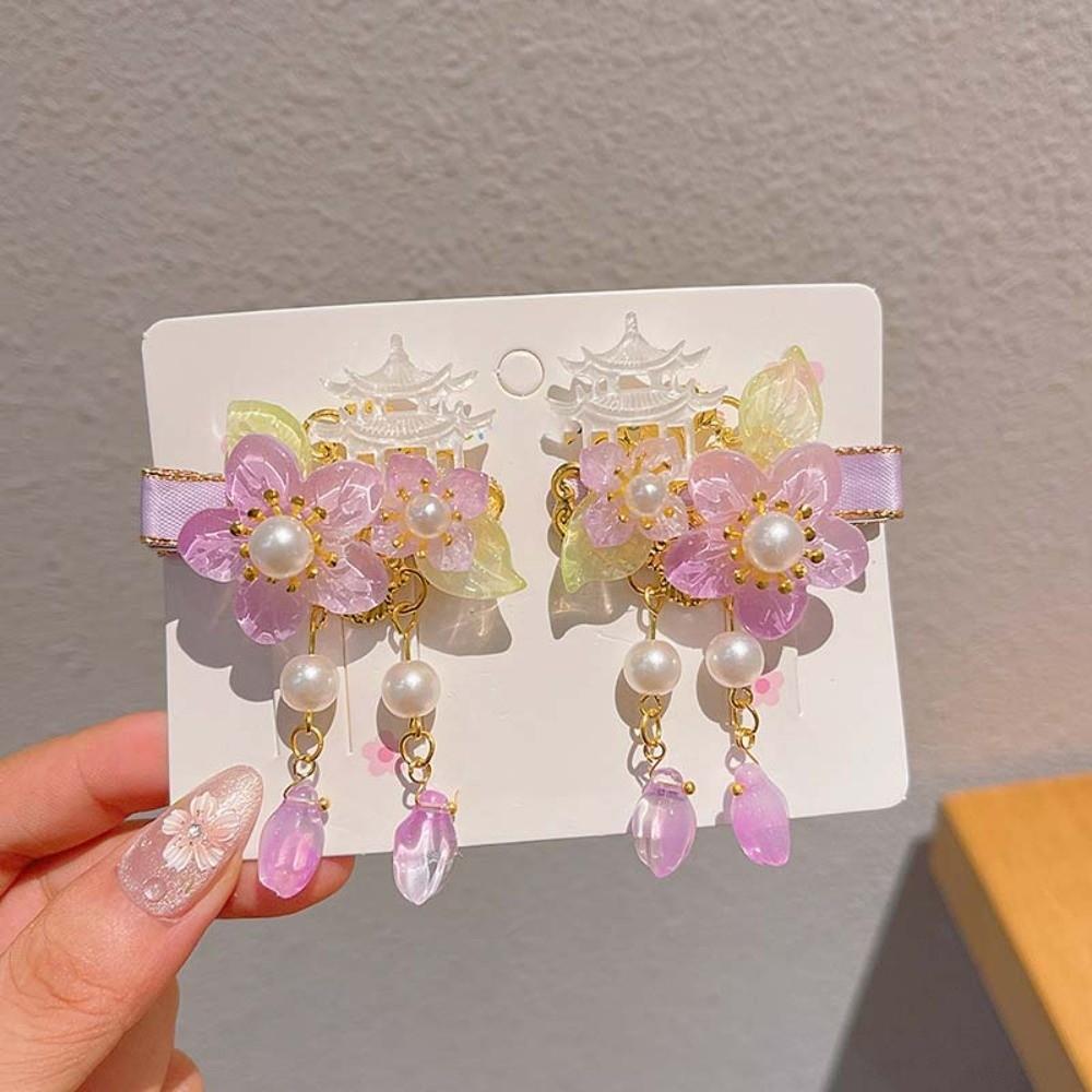 Cute Hanfu Headwear Vintage Bunny Headpiece Fairy Hairpin Tassel Hair Clips Cosplay