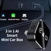 Беспроводной адаптер Carplay для Apple Airplay Android Auto 3-в-1 Бокс AI Умная автомобильная система Plug and Play Автоподключение Car Play 2025
