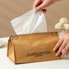 Бытовая крафт-бумажная коробка для салфеток Кожаный чехол для хранения салфеток Кухонный бумажный ящик Настольная коробка для декора высокого класса