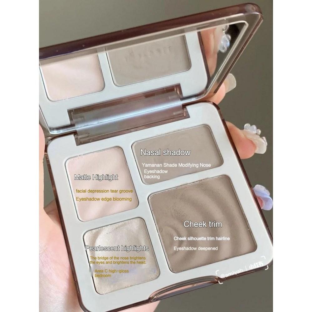 Judydoll Face Highlighter Makeup Palette Matte Shadow Lasting Glow Brightening Contour Shimmer Powder 3D Nose Cosmetics, 02 01, 1 шт.