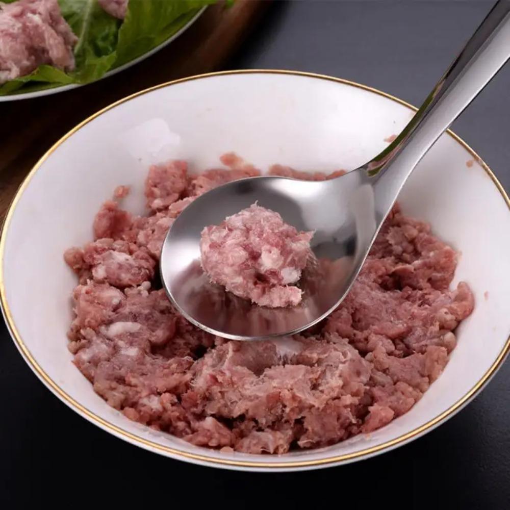 Ложка для крокет из нержавеющей стали, форма для фрикаделек, антипригарное покрытие, пресс для мяса, рыбные шарики