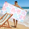 Pastel Heart Mandala Pattern Beach Towel Quick-drying for Travel Outdoor Sports Jogging Beach and Swimming