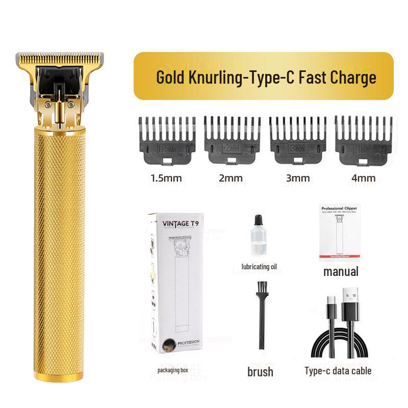 Ретро многофункциональная портативная машинка для стрижки волос TYPE-C с быстрой зарядкой