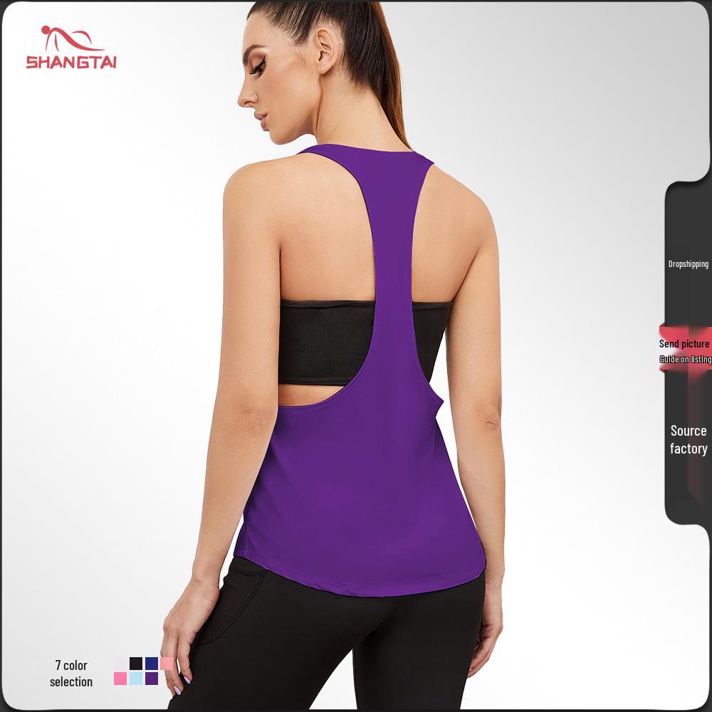 Большого размера быстросохнущая майка без рукавов для йоги и бега