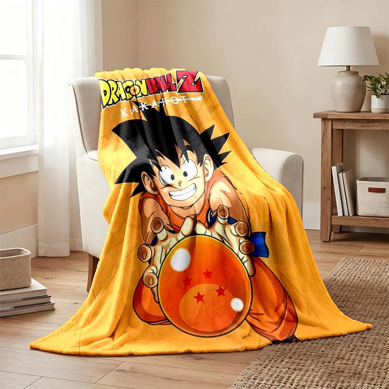 Dragon Ball blanket Flannel Blanket Soft Cozy Plush Throw for Sofa Bed Lightweight Home Decor