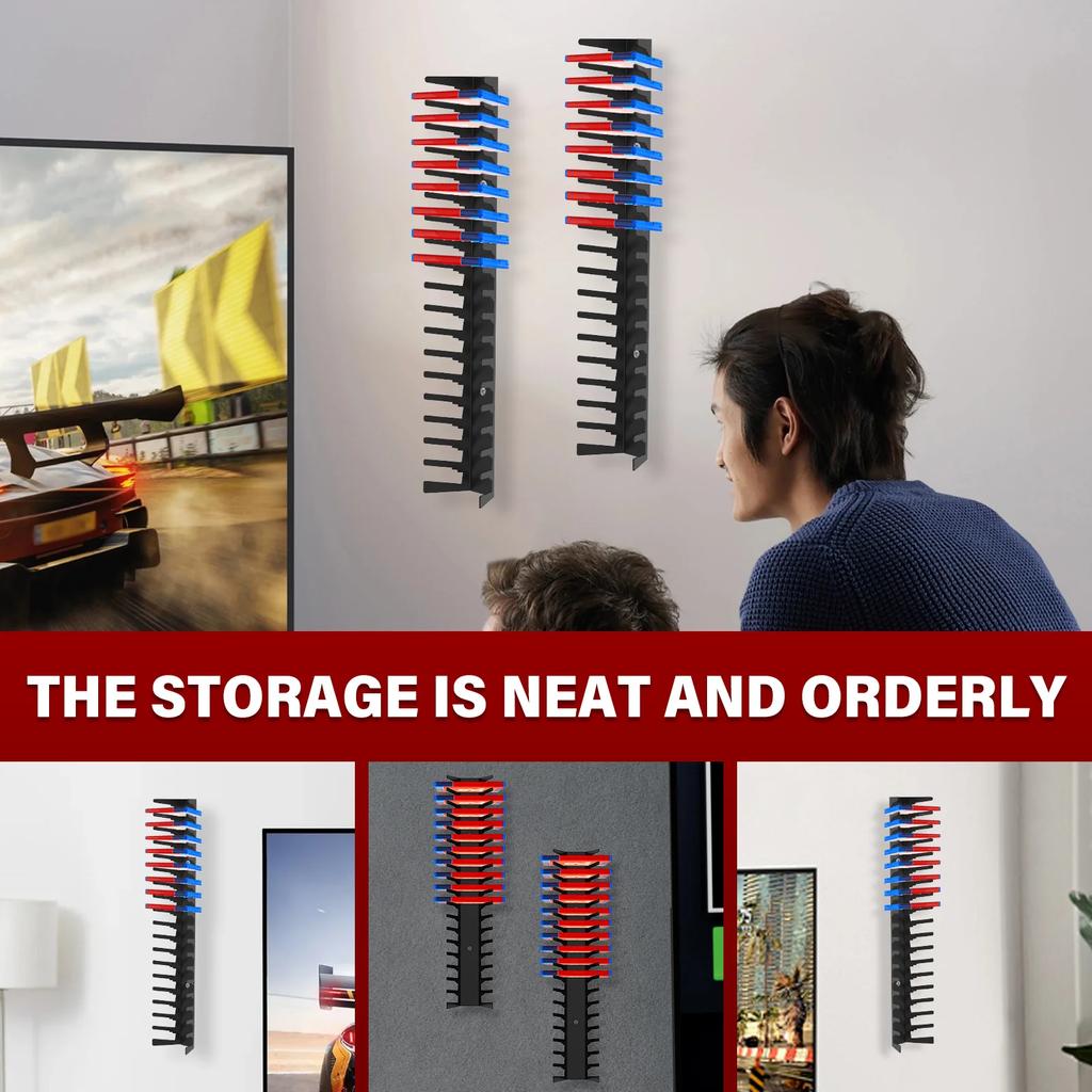 4 шт. Держатель для хранения видеоигр из углеродистой стали, Органайзер для игровых кейсов, Настенная полка для DVD-дисков для CD DVD