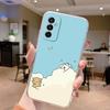 Korea line puppy Maltese Phone Case Silicone For Samsung S30,S23,21,22,20 Ultra,S20 FE lite,S10,9,PIus Note20ultra Cover Clear