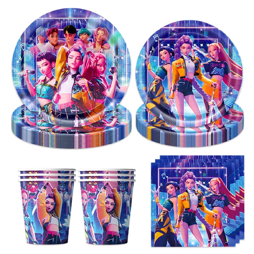 Tableware, Paper Plates, Paper Cups, Tablecloths, Flags, Birthday Party Decoration Supplies