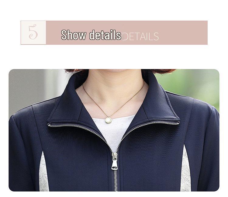 Модный спортивный костюм Весна-Осень 2024: Стильный повседневный костюм-двойка для мам среднего возраста