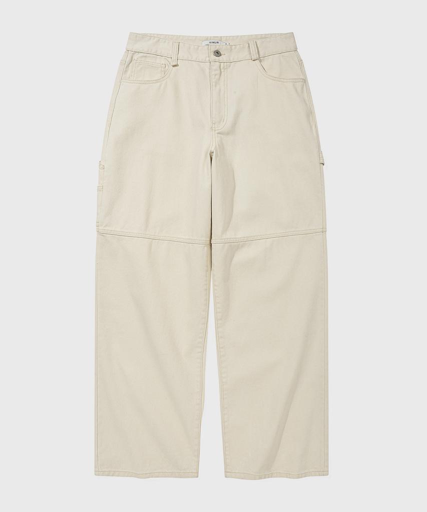 KIIMUIR Garment-Washed Carpenter Pants_Ecru