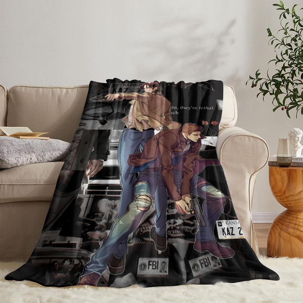 GUOYU Blanket SSupernatural Throw Soft Flannel Throw Summer Blanket Lightweight Cozy Nap Blanket For Sofa Bed Travel