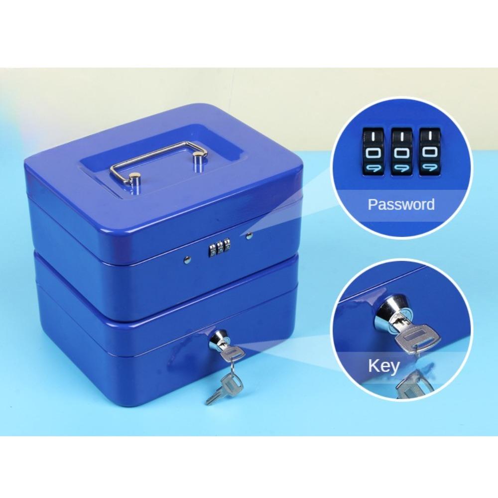 Утолщенная металлическая копилка, креативная копилка, копилка для ключей, копилка с паролем, переносная копилка, запираемый кассовый ящик, небольшая сортировочная коробка