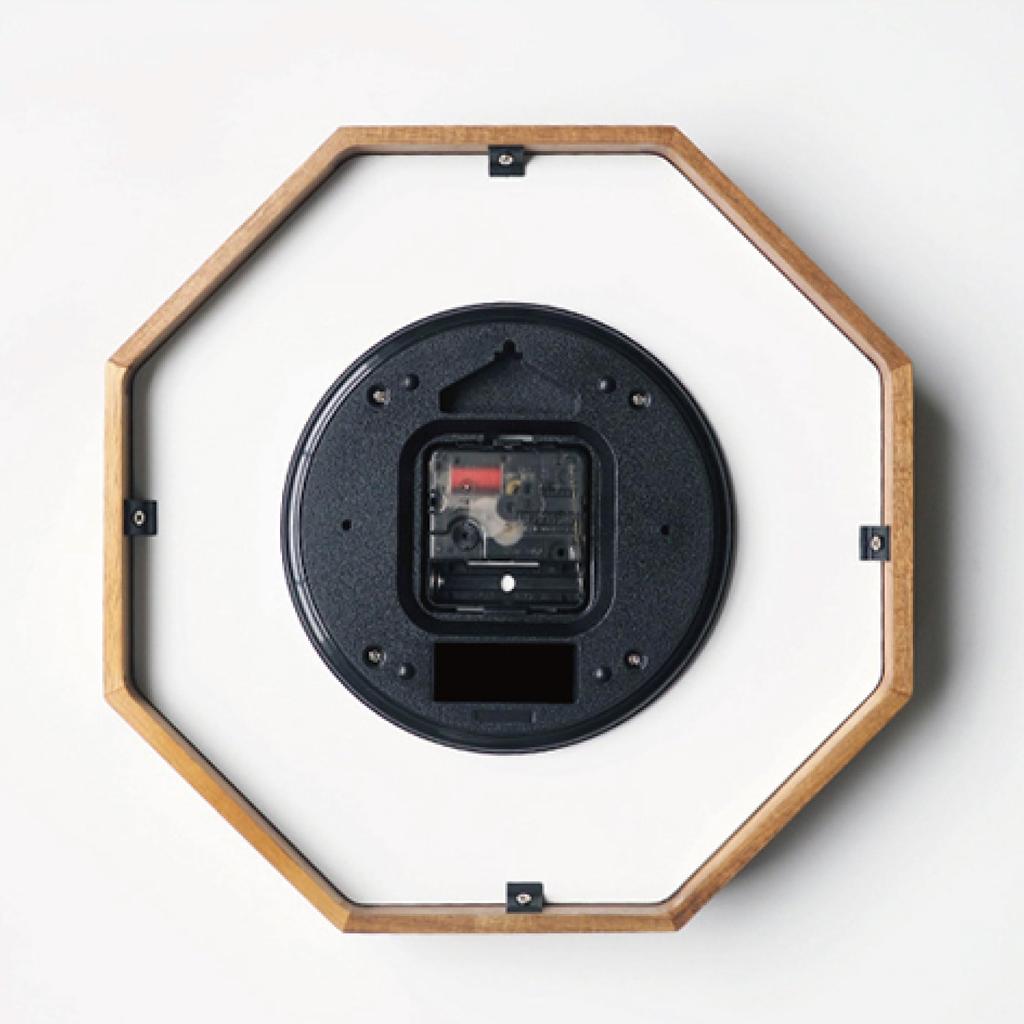 Настенные часы Interform Henrit из белого золота и дерева, восьмиугольные, Ш28 x В28 x Г5,5 см. CL-4089WH